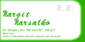 margit marsalko business card